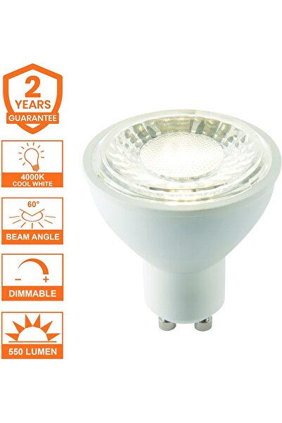 MADA مصباح LED SMD GU10 بقوة 7 واط - مصباح قابل للتعتيم 4000 كلفن - مصباح موف...