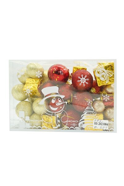 Rao Set de 45 Ornamente de Brad, de Tip Glob, din Polistiren, cu Finisaj Scli...