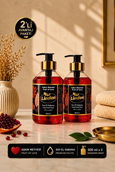 Linden Liquid Hand Soap Fruit of Love 500 ml Fruit of Love X2 Pieces