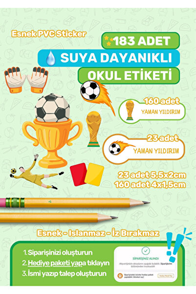 alışveriş kurdu ملصق مدرسي، ملصق قلم رصاص، ملصق دفتر ملاحظات، ملصق قابل للكتا...