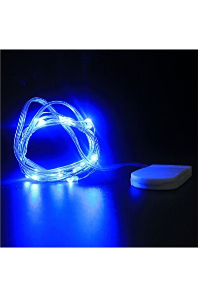 Rao Instalatie Craciun, 1 Metru, 10 Led-uri, Albastru, cu Baterii, Fir Cupru,...