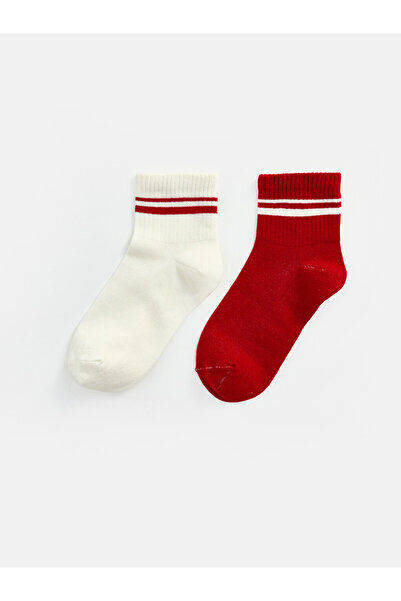LC Waikiki Rmz Gi̇yi̇m Farkiyla Striped Women's Socks 2-Pack