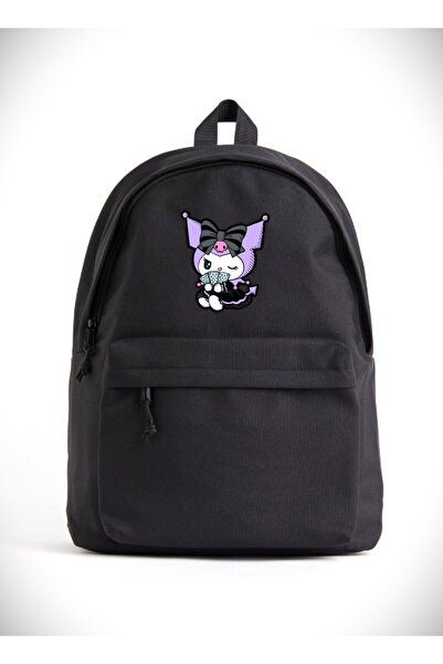 dompulerimoda Kuromi School, Class, Course, Dershane Unisex Black Backpack