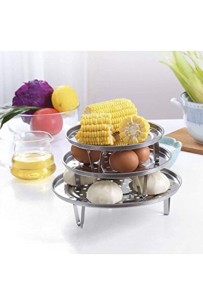 STARSTAR Vegetable Steamer Steamer Drawer Stainless Steel Three-Piece Set Ver...