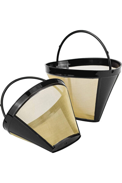 STARSTAR Two reusable coffee filter papers, a permanent filter basket, and a ...