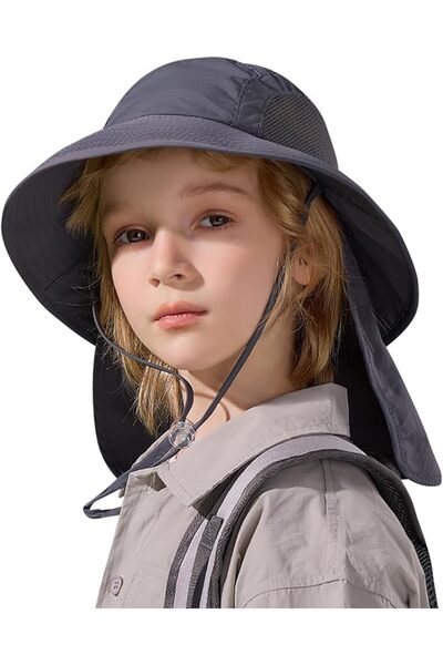 STARSTAR Children's sun hat, with neck protection, breathable, adjustable wid...