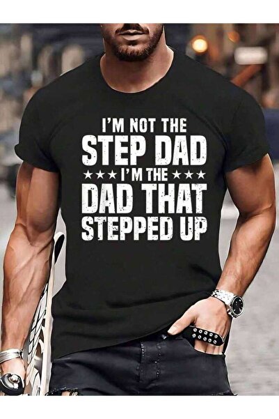 LİNA06 تي شيرت رائع للرجال بطبعة Cool Step Up Dad For Men Father World's Best...