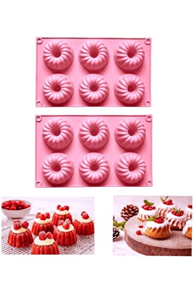 STARSTAR Mini silicone ring cake mold - Food safety - 2-piece set - Flexible ...