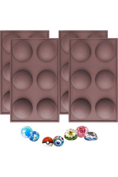 STARSTAR 6-cavity semi-circular silicone molds, candy molds, cake molds, jell...