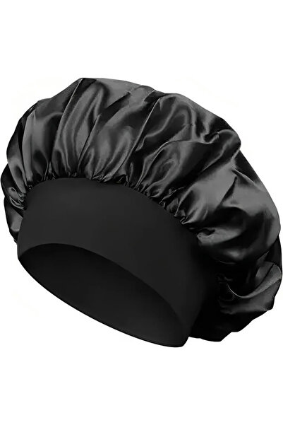 STARSTAR Satin Night Cap – Night Cap – Satin Hat – Hairnet – 1 Piece – Black