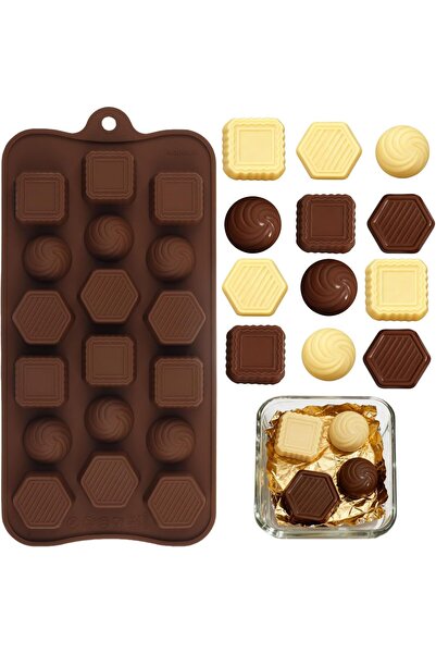 STARSTAR Geometric silicone candy molds, suitable for decorating candies, cho...
