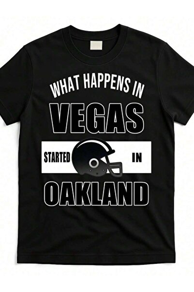 9JY Phrase 'What Happens Vegas' Originated Oakland, This-Shirt Features Cool ...