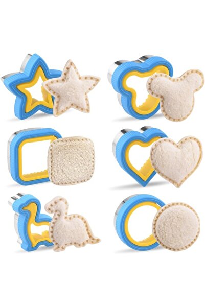 STARSTAR 6-Piece Set Kids Bread Slicer Cartoon Designs DIY Lunch Tools Edge S...