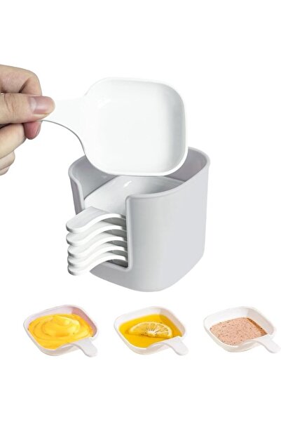 STARSTAR 6-Piece Dipping Sauce Bowls Set with Stand - Mini Reusable Ceramic D...