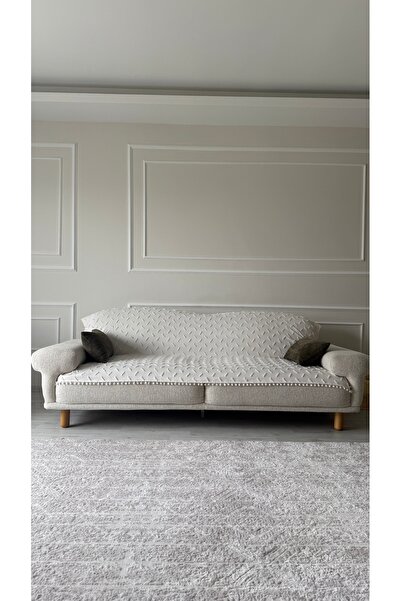 DİLETTO Home Bohemian Striped Tasseled Sofa Bed Sofa Cover 190X220
