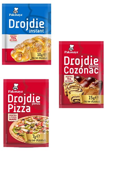 Pakmaya Pachet drojdii – instant, pizza și cozonac – 30 plicuri