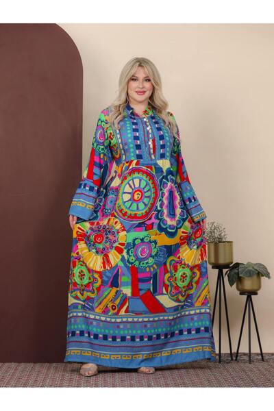 AFandina جلابية فسكوز مريحة بتصميم راقٍCVB-5652