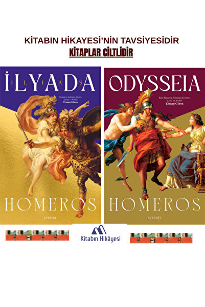 Alfa Yayınları Odysseia, İlyada (2kitap) Homeros (CİLTLİ)