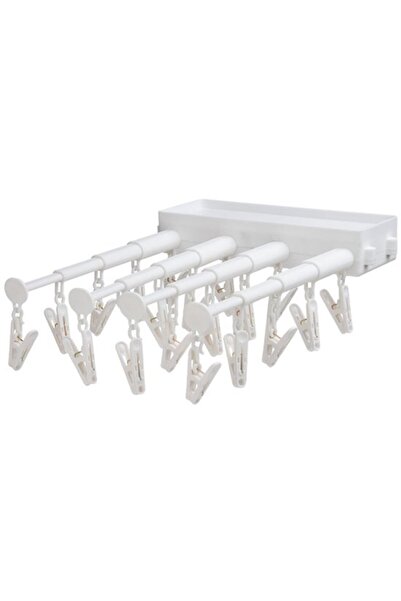 STARSTAR sock rack, Bathroom shelf with telescopic drying rack clips wall mou...
