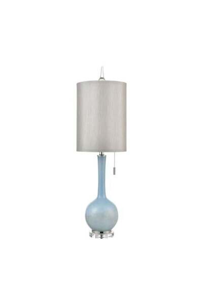 Siera Point Glass Light Blue E 27 D 4513 Table Lamp – Modern Glass Design wit...