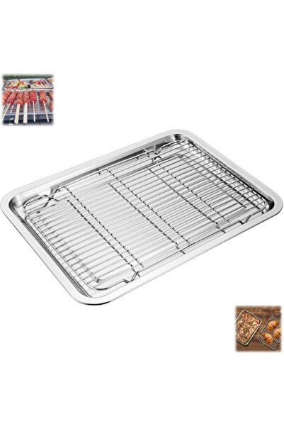 STARSTAR Stainless Steel Oil Strainer Rack, Deep Fryer Tray, Baking Cooling G...