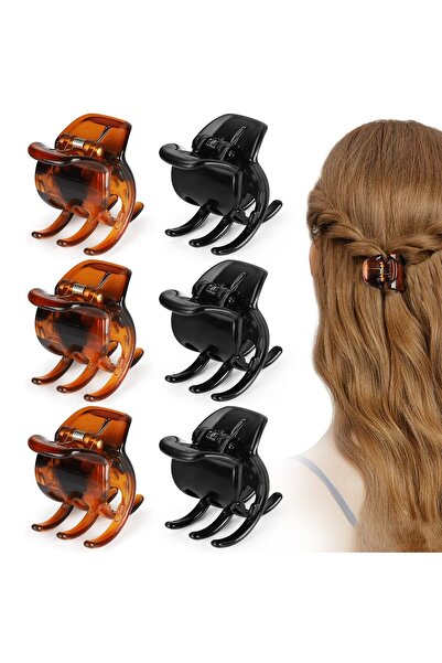 STARSTAR 6 hair clips, pliers jaws, suitable for thick or medium hair.