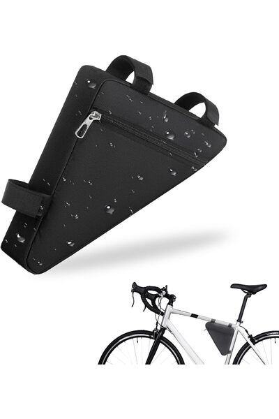 STARSTAR Bicycle frame bag, strap - on saddle tray storage bag, bicycle front...