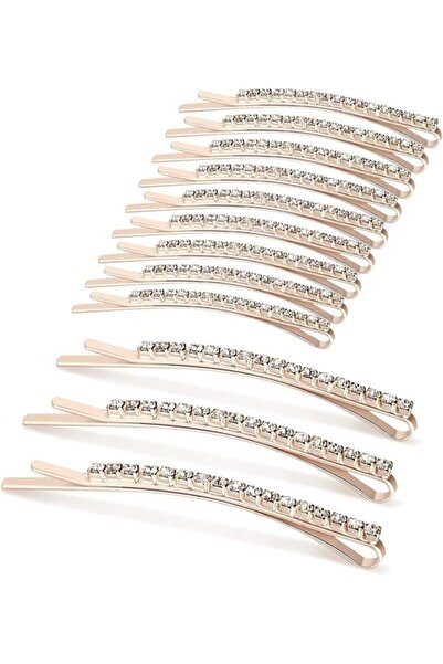 STARSTAR Hair clips, 12 rhinestone hairpins, diamond hair clips, classic bobb...