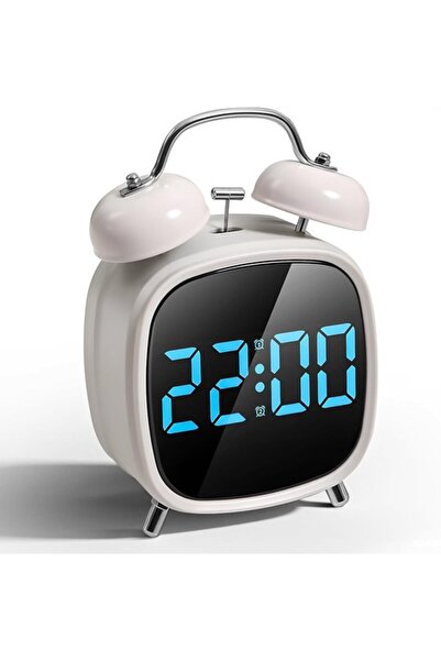 STARSTAR Digital alarm clock with voice control, dual bell, extra loud for de...