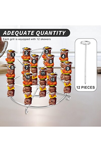 STARSTAR Air fryer grill rack - includes 12 skewers - SS grilling accessories...