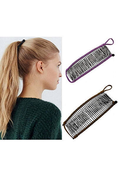 STARSTAR Two-pack of banana hair clips, women's comb clips, stretching ponyta...