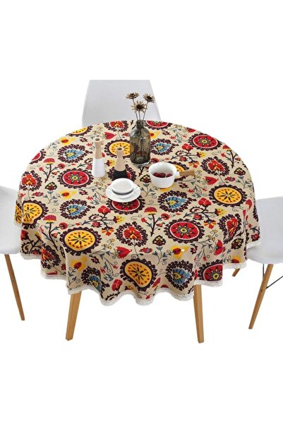 Generic Brand Round tablecloth - Tablecloth - Oilcloth - Printed tablecloth -...