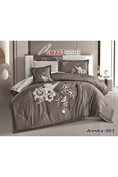 smart home طقم مفرش نفر ونفر ونص صيفي مشجر 5 قطع من خامة المايكروفايبر راحة ل...