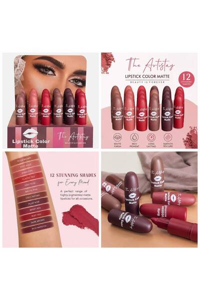 the artistary Lipstick Color Matte – 24 Pcs Matte Lipstick Set | Highly Pigme...