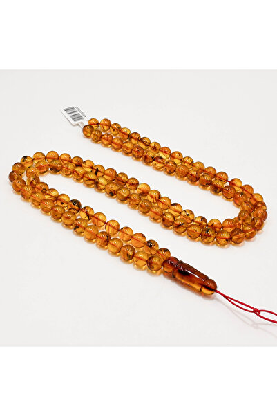 Generic Brand Natural Baltic Amber Hashari Rosary – 99 Beads 8-8.5mm Round Pr...