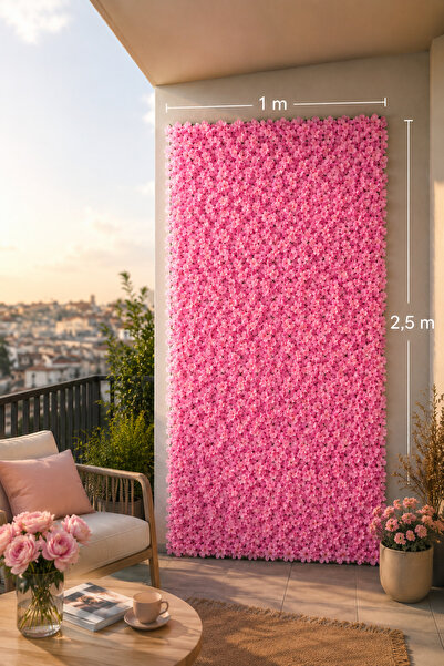 Generic Brand Pergolă Decorativă cu Flori Roz – Panou Floral Artificial pentr...