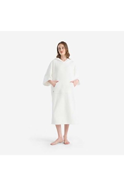 TELAHOME Women's Poncho - Women's Bathrobe - Off White - Xs/S