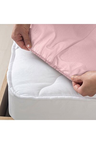 BAMI NETWORK Cearceaf Roz Lila cu Elastic pentru Pat 160x200cm