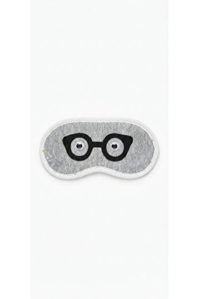 Vira Rise Gray Plush Sleeping Eye Mask with Glasses and Moving Eyes - with Li...