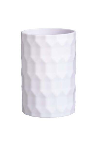 BAMI NETWORK Suport periuta dinti rotund alb plastic model celular 7x11.3cm