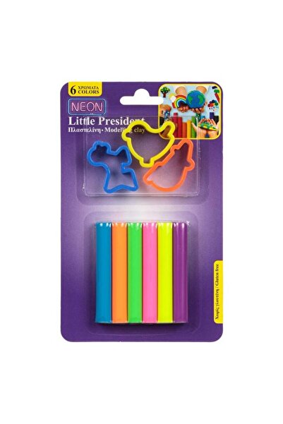 BAMI NETWORK Set plastilină neon 6 culori cu forme animale 3+ ani