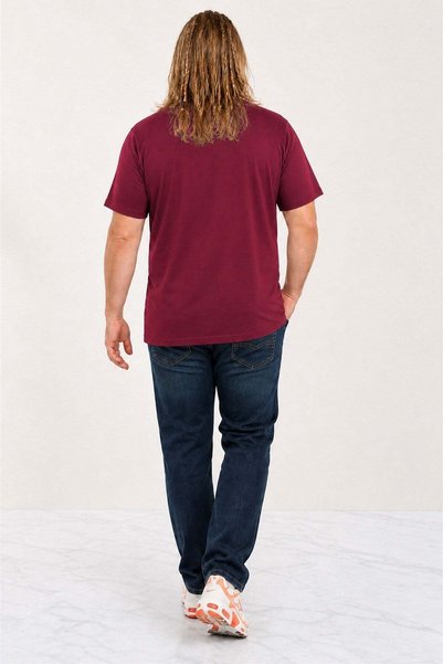 Starbattal Men's Large Size Crew Neck T-Shirt Forget to Rules 25156 Murdum