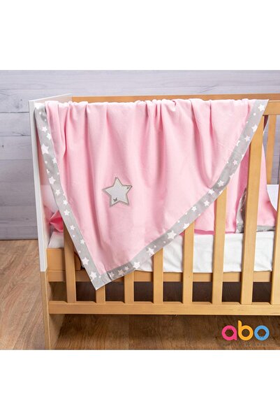 ABO Φανελένια κουβέρτα αγκαλιάς "Star" ροζ 110*120cm - Ροζ one size