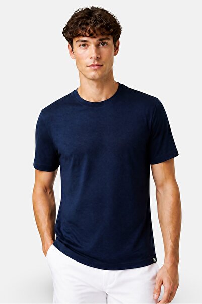 gaiam Men Slim Fit Short Sleeve Training T-Shirt, Dark Blue