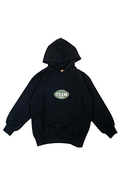 Funky Μπλούζα φούτερ αγόρι "Team" μαύρη