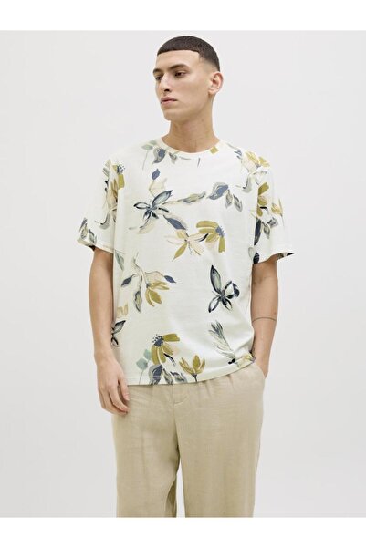 Jack & Jones Μπλούζα κοντομάνικη ανδρική "Varenna" λευκή