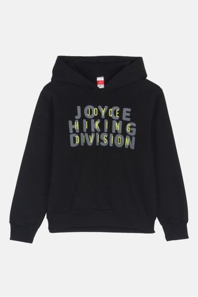 JOYCE Μπλούζα φούτερ αγόρι "Joyce hiking division" μαύρη