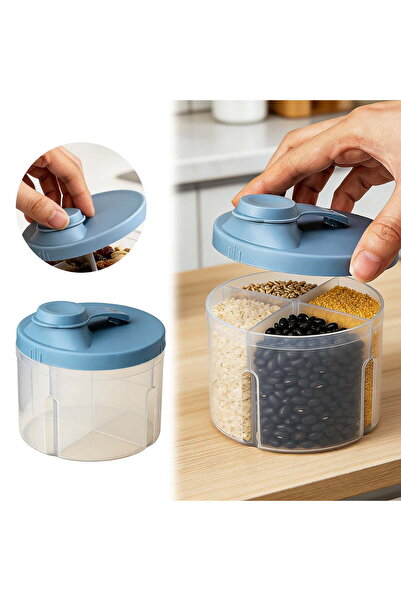 STARSTAR Transparent Travel Formula Powder Dispenser, 4-Compartment Stackable...