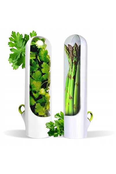 STARSTAR A large container for fresh herbs (parsley, dill, chives) in the ref...