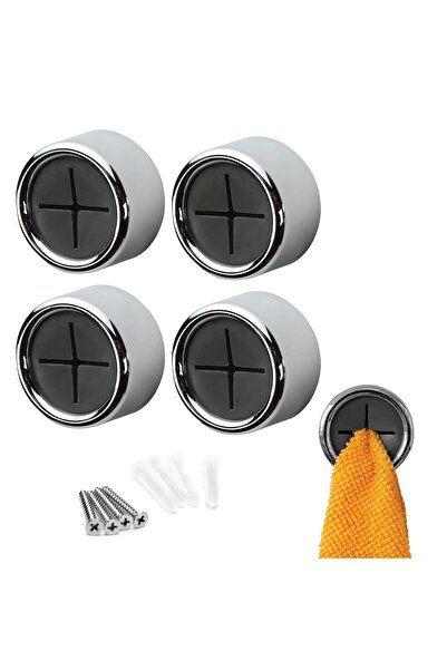 STARSTAR Kitchen round adhesive push towel hooks, hand towels and napkins, gr...